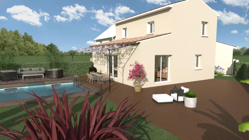 Image du modèle de maison visuel jardin
