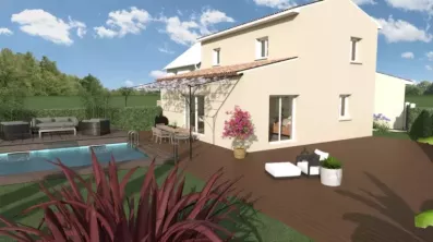 Image du modèle de maison visuel jardin