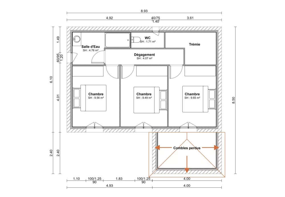 Image du modèle de maison Plan Étage 1 (6)