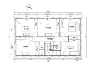 Image du modèle de maison Plan Étage 1 (10)