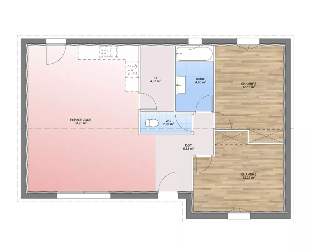 Image du modèle de maison PLAN RDC 76-sans cotes