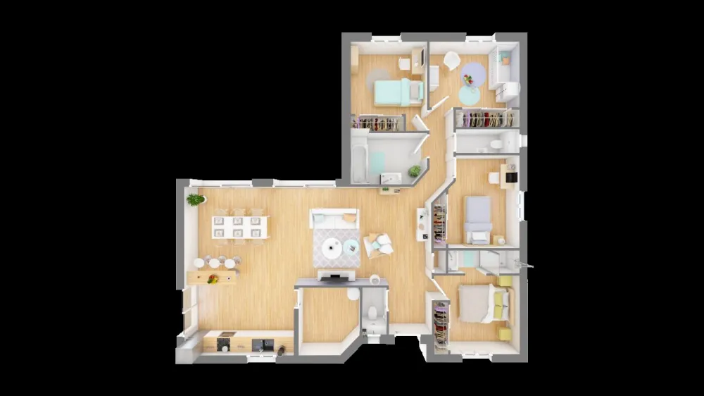 Image du modèle de maison domasud_amanda_115-f0-vue_de_dessus_rdc