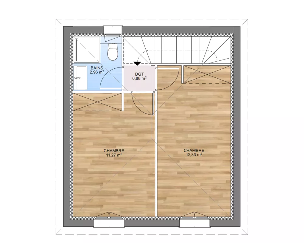 Image du modèle de maison PLAN ETAGE 125 4CH-sans cotes