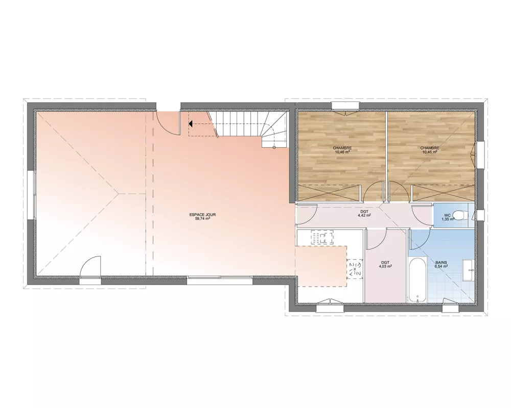 Image du modèle de maison PLAN RDC 118-sans cotes