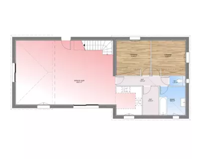Image du modèle de maison PLAN RDC 125 4CH-sans cotes
