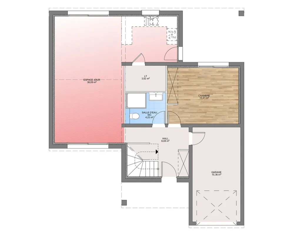 Image du modèle de maison PLAN RDC 100-sans cotes