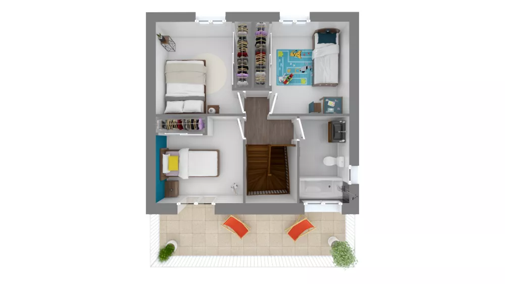 Image du modèle de maison domasud_bianca_4.106-f1-vue_de_dessus_etage