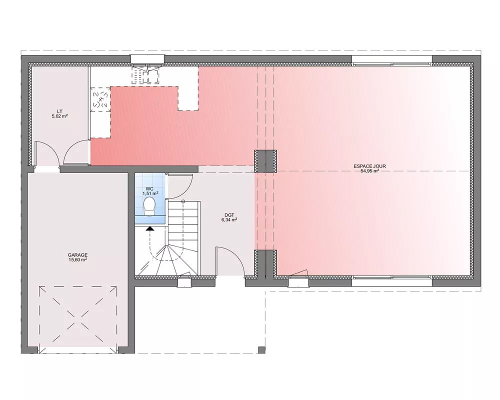 Image du modèle de maison PLAN RDC 106 3CH-sans cotes