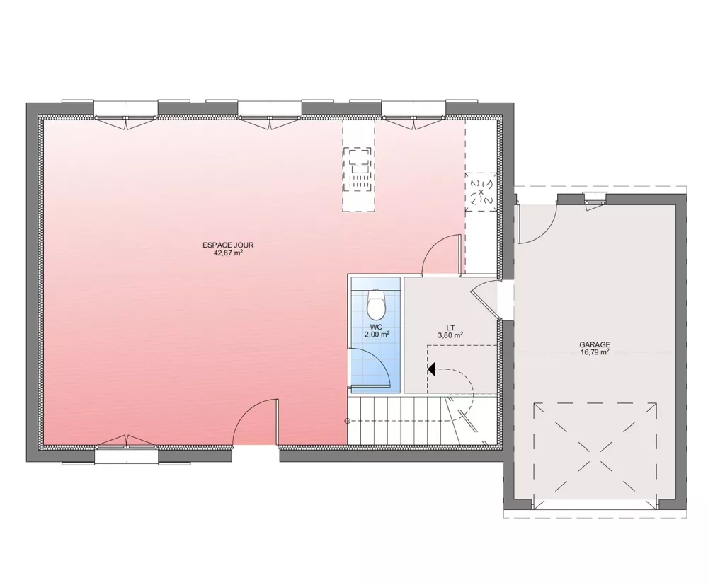 Image du modèle de maison PLAN RDC 95-sans cotes