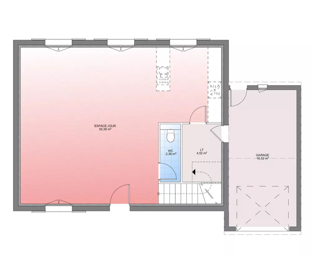 Image du modèle de maison PLAN RDC 120-sans cotes