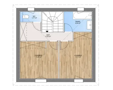 Image du modèle de maison PLAN ETAGE 112-sans cotes