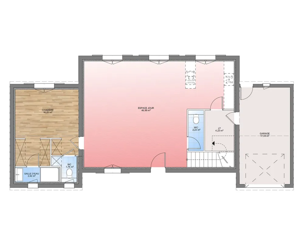 Image du modèle de maison PLAN RDC 125-sans cotes