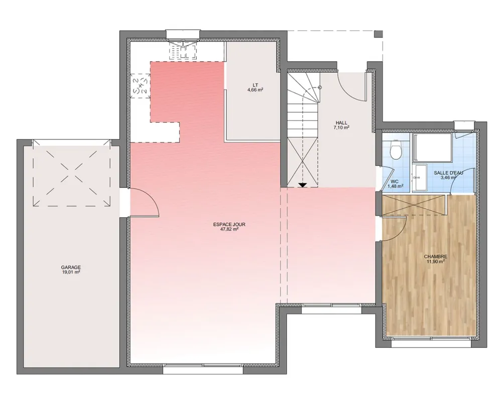 Image du modèle de maison PLAN RDC 120-sans cotes