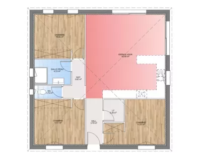 Image du modèle de maison PLAN RDC 80-sans cotes