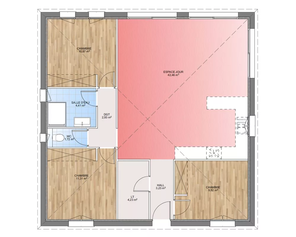 Image du modèle de maison PLAN RDC 90-sans cotes