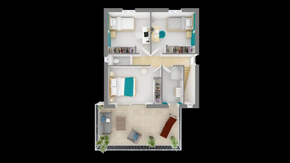 Image du modèle de maison domasud_emy_140-f1-vue_de_dessus_etage