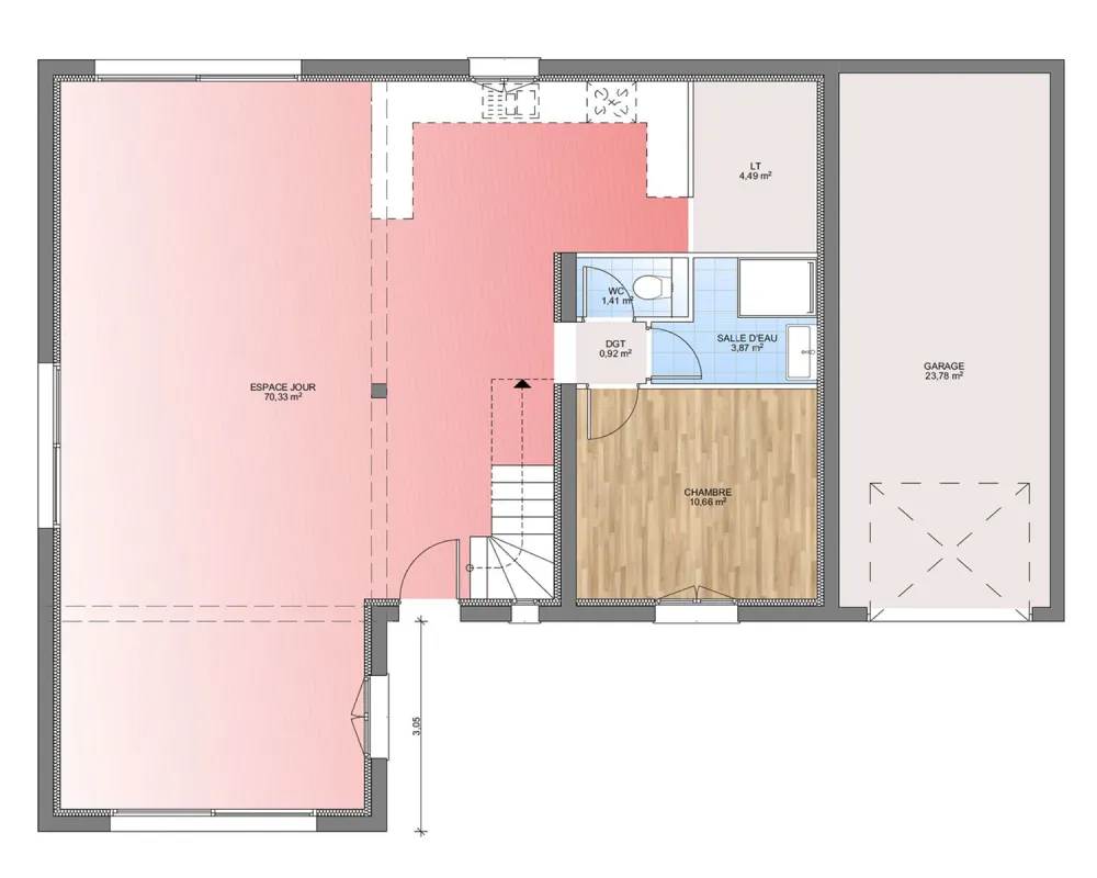 Image du modèle de maison PLAN RDC 140-sans cotes