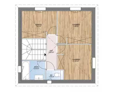 Image du modèle de maison PLAN ETAGE 115-sans cotes