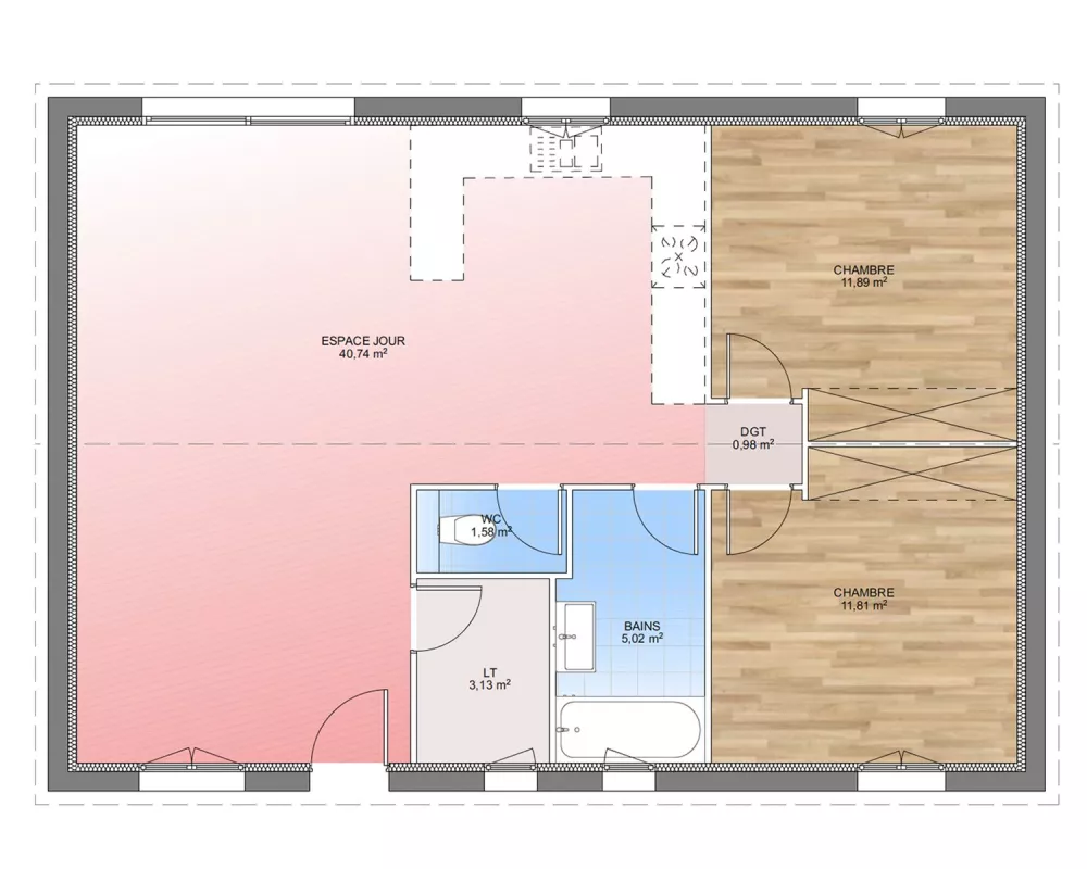 Image du modèle de maison PLAN 75-sans cotes