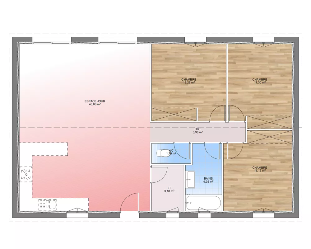 Image du modèle de maison PLAN 95-sans cotes