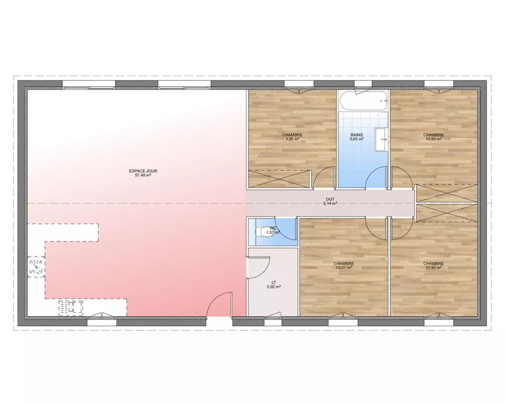 Image du modèle de maison PLAN 115-sans cotes