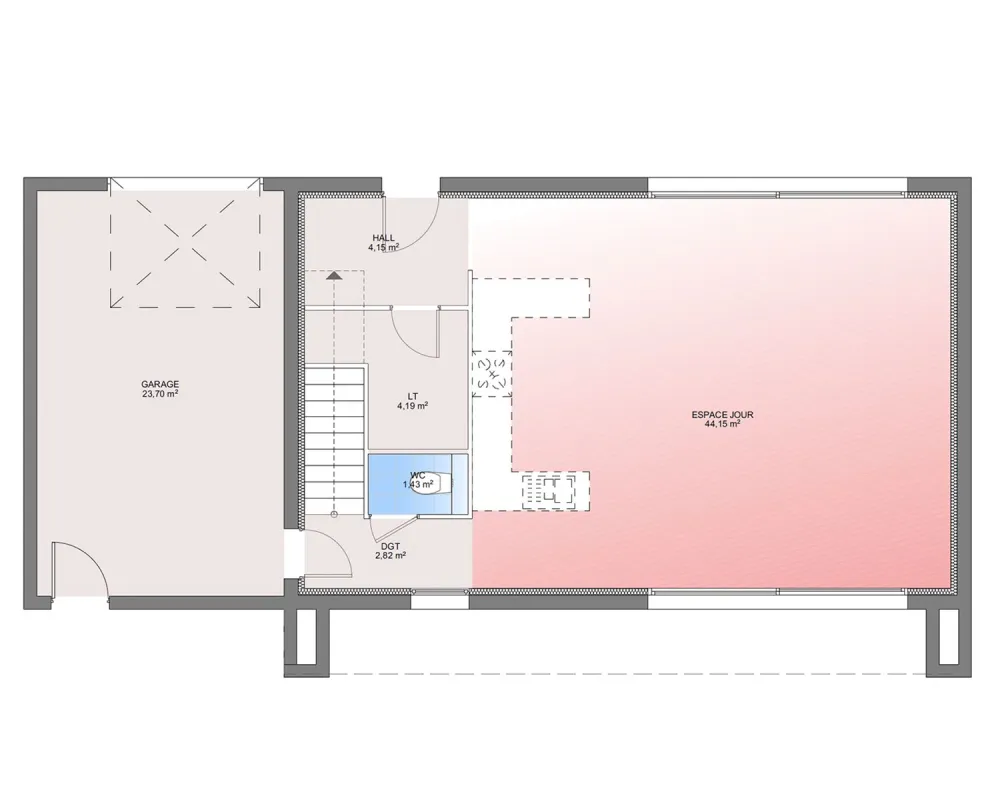 Image du modèle de maison PLAN RDC 110-sans cotes
