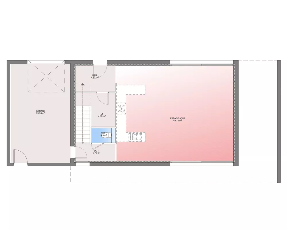 Image du modèle de maison PLAN RDC 125-sans cotes