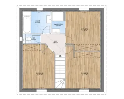 Image du modèle de maison PLAN ETAGE 86-sans cotes