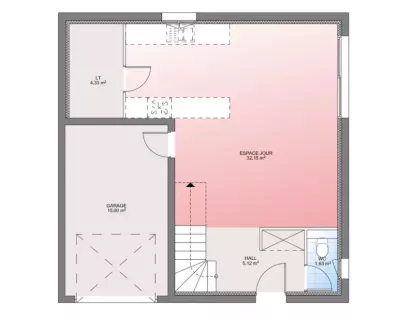 Image du modèle de maison PLAN RDC 100-sans cotes