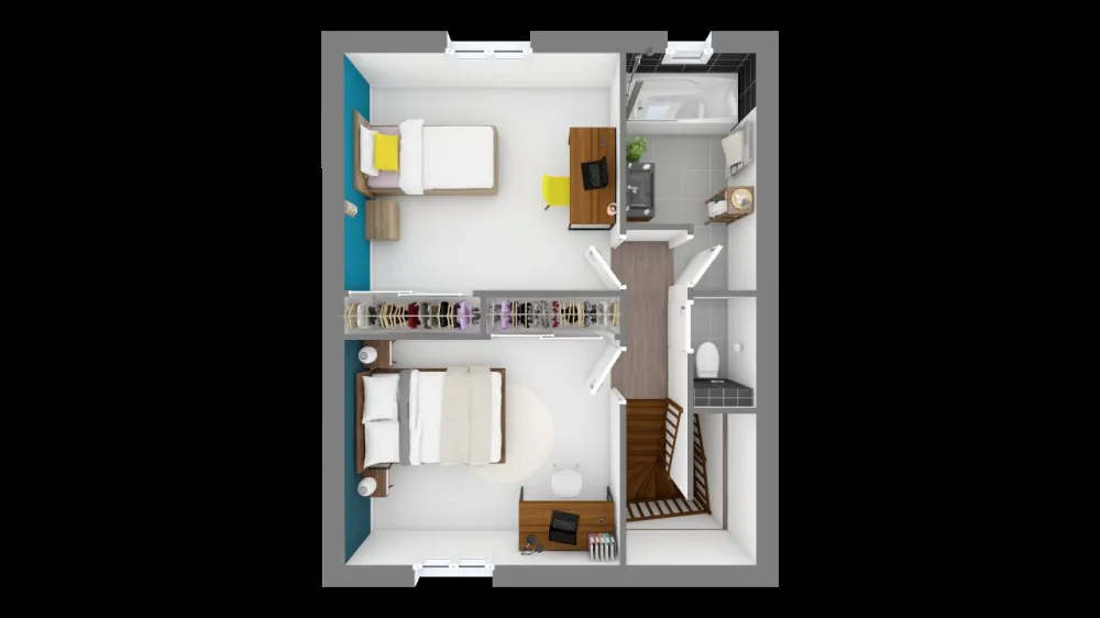 Image du modèle de maison domasud_iris_100-f1-vue_de_dessus_etage