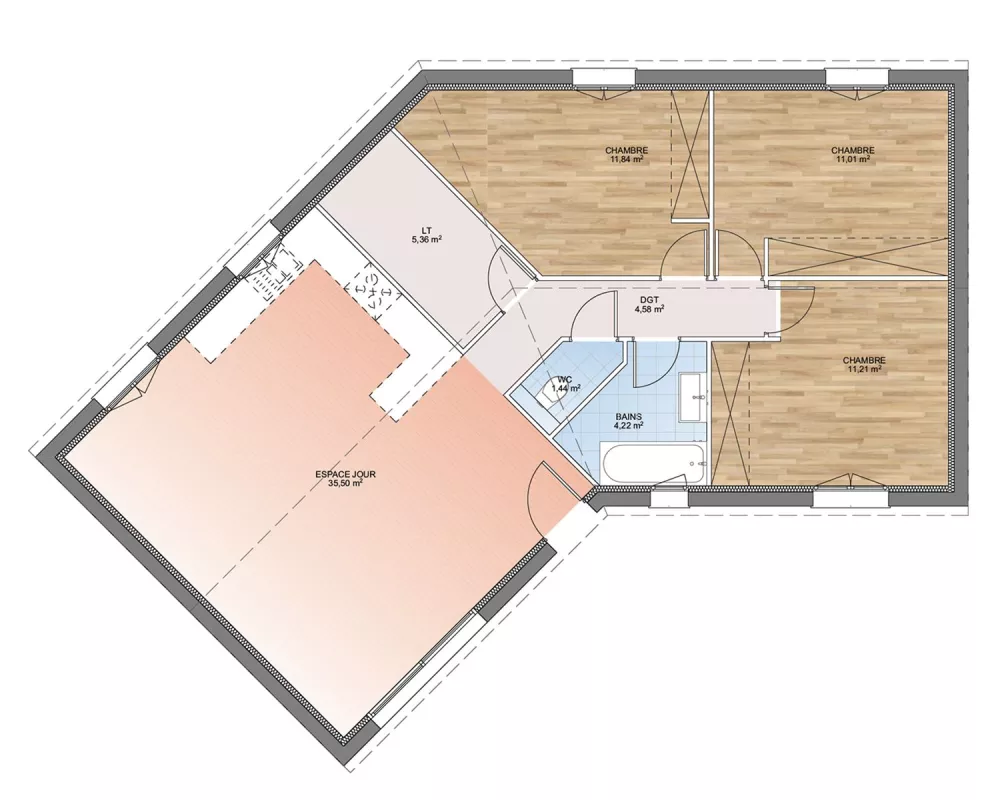 Image du modèle de maison PLAN RDC 85-sans cotes