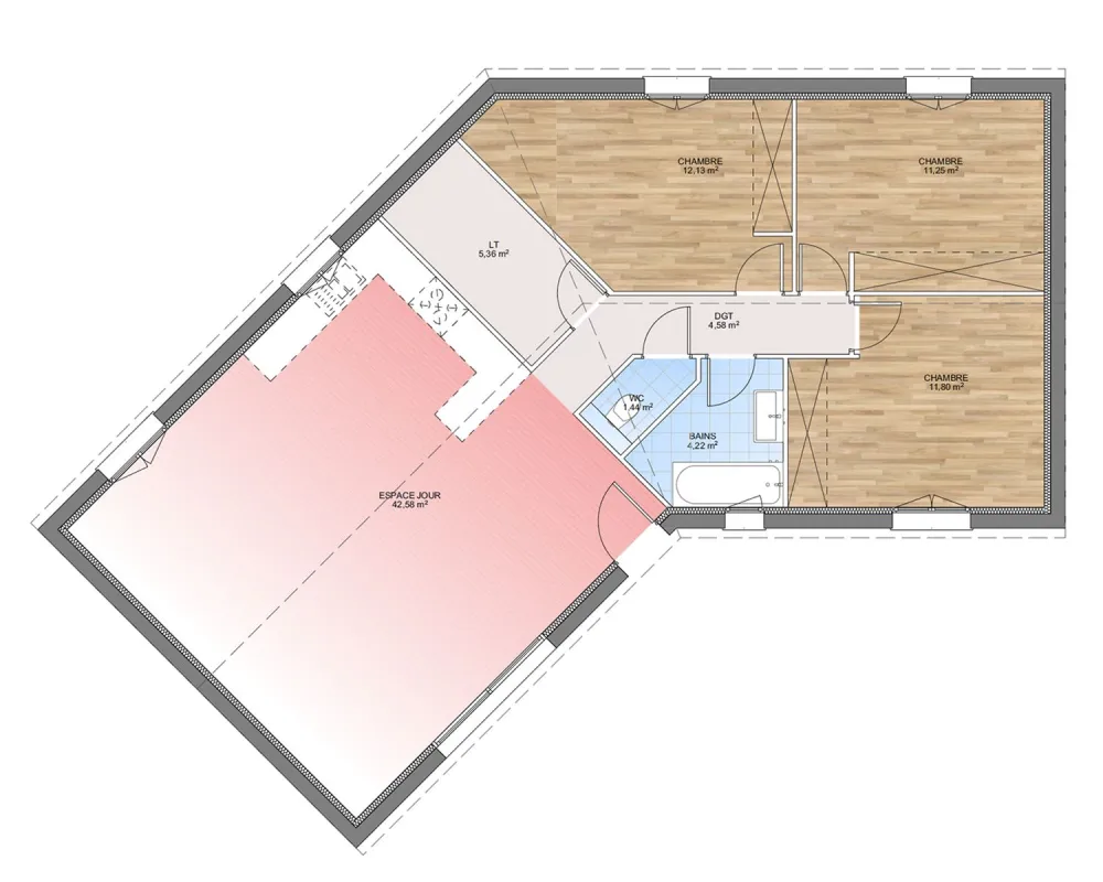 Image du modèle de maison PLAN RDC 95-sans cotes