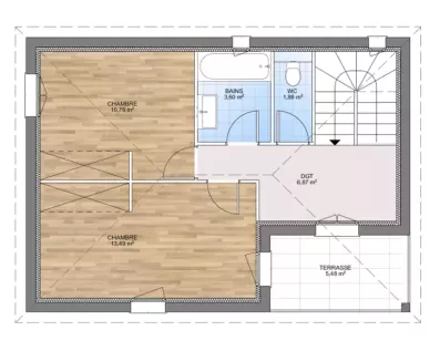 Image du modèle de maison PLAN ETAGE 120-sans cotes
