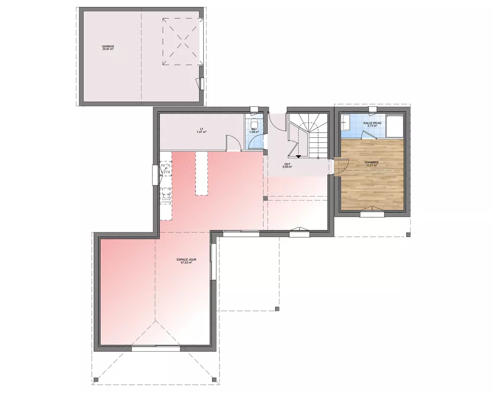 Image du modèle de maison PLAN RDC 120-sans cotes