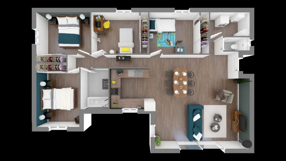 Image du modèle de maison domasud_lisa_110-f0-vue_de_dessus_rdc