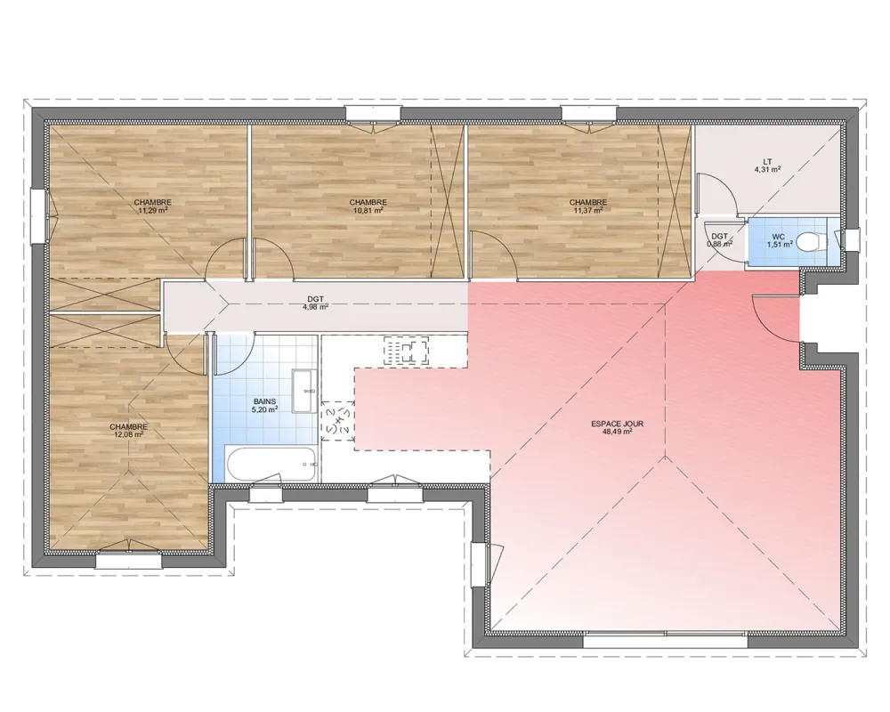Image du modèle de maison PLAN RDC 110-sans cotes