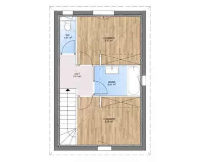 Image du modèle de maison PLAN ETAGE 82-sans cotes