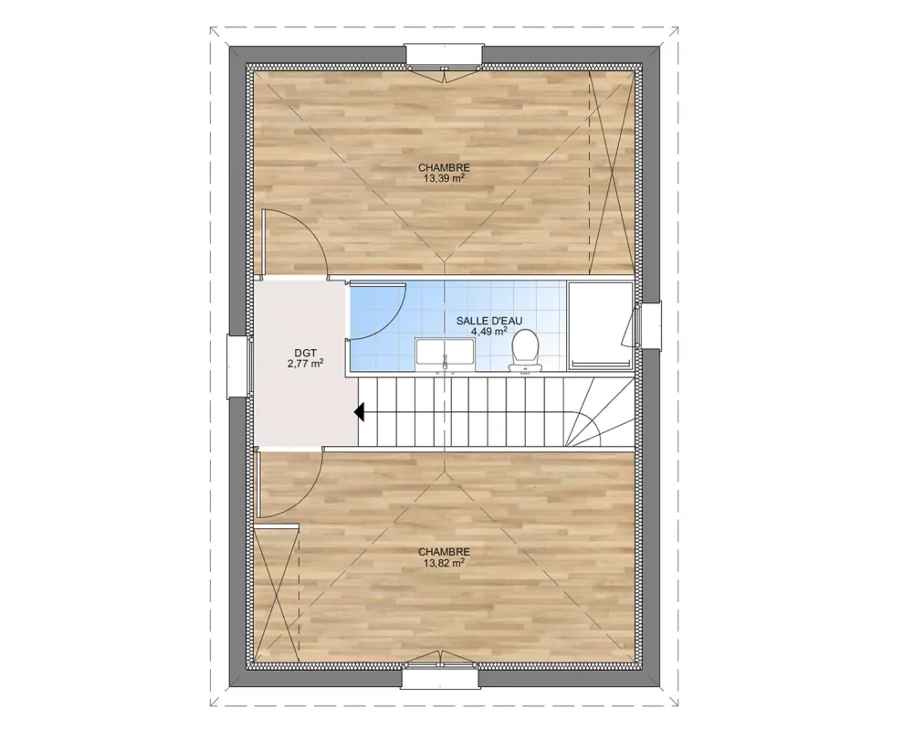 Image du modèle de maison PLAN ETAGE 135-sans cotes