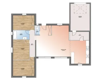 Image du modèle de maison PLAN RDC 105-sans cotes