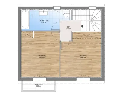 Image du modèle de maison PLAN ETAGE 120-sans cotes
