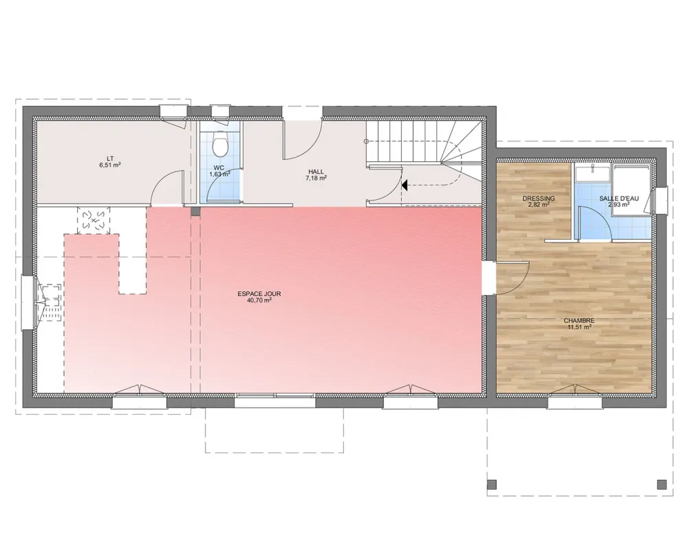 Image du modèle de maison PLAN RDC 105-sans cotes