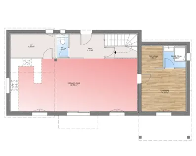 Image du modèle de maison PLAN RDC 105-sans cotes