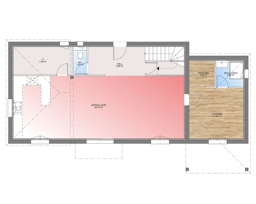 Image du modèle de maison PLAN RDC 120-sans cotes