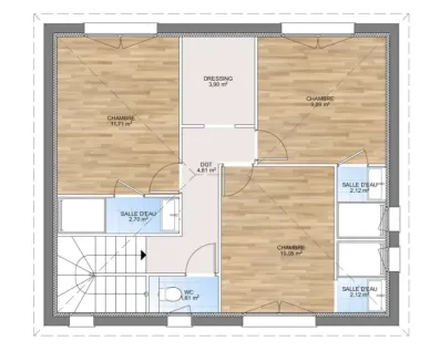 Image du modèle de maison PLAN ETAGE 130-sans cotes