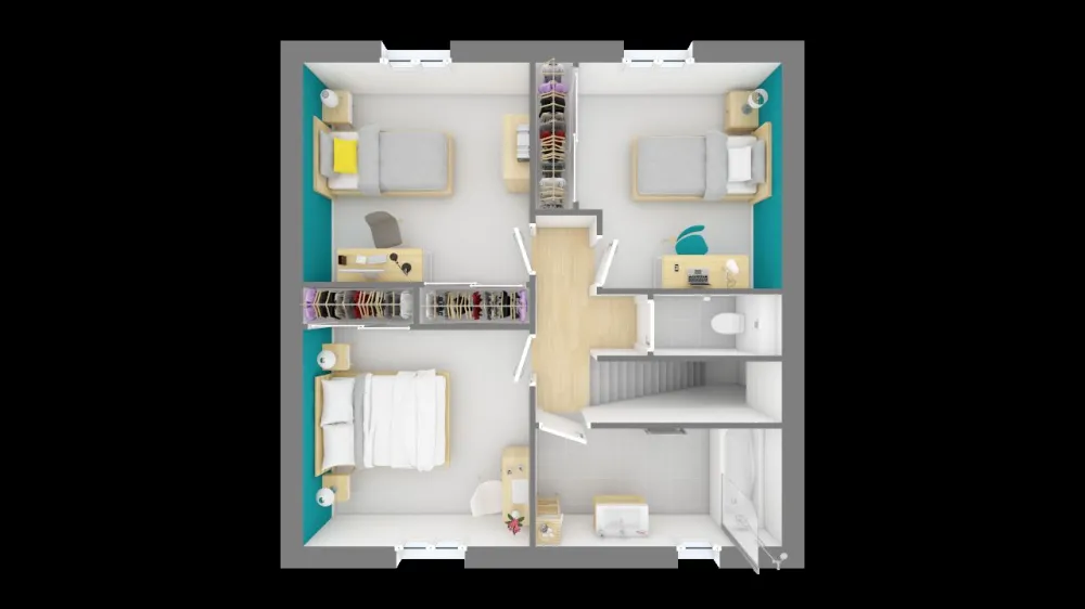 Image du modèle de maison domasud_romy_95-f1-vue_de_dessus_etage