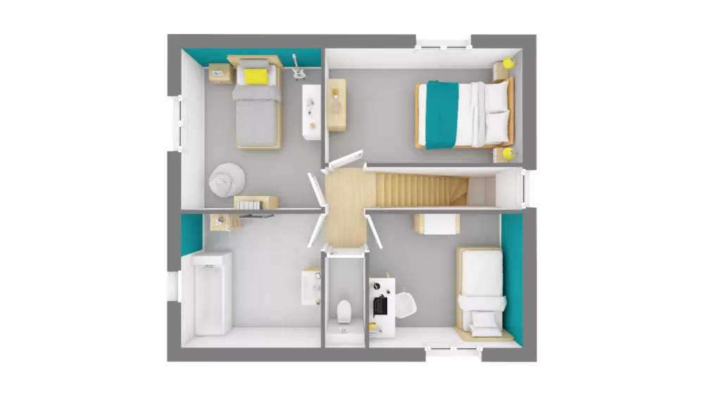 Image du modèle de maison domasud_zkub_112-f1-vue_de_dessus_etage