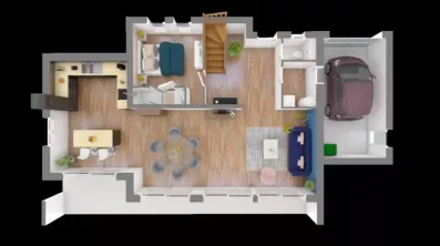 Image du modèle de maison domasud_zkubic_133-f0-vue_de_dessus_rdc