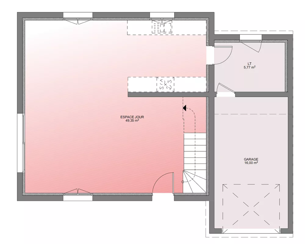 Image du modèle de maison PLAN RDC 105-sans cotes