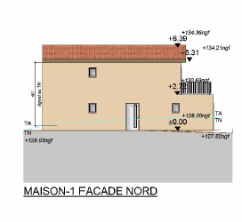 Image du modèle de maison Capture façade NORD villa 3