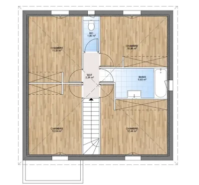 Image du modèle de maison mila_plan etage_sans cotes